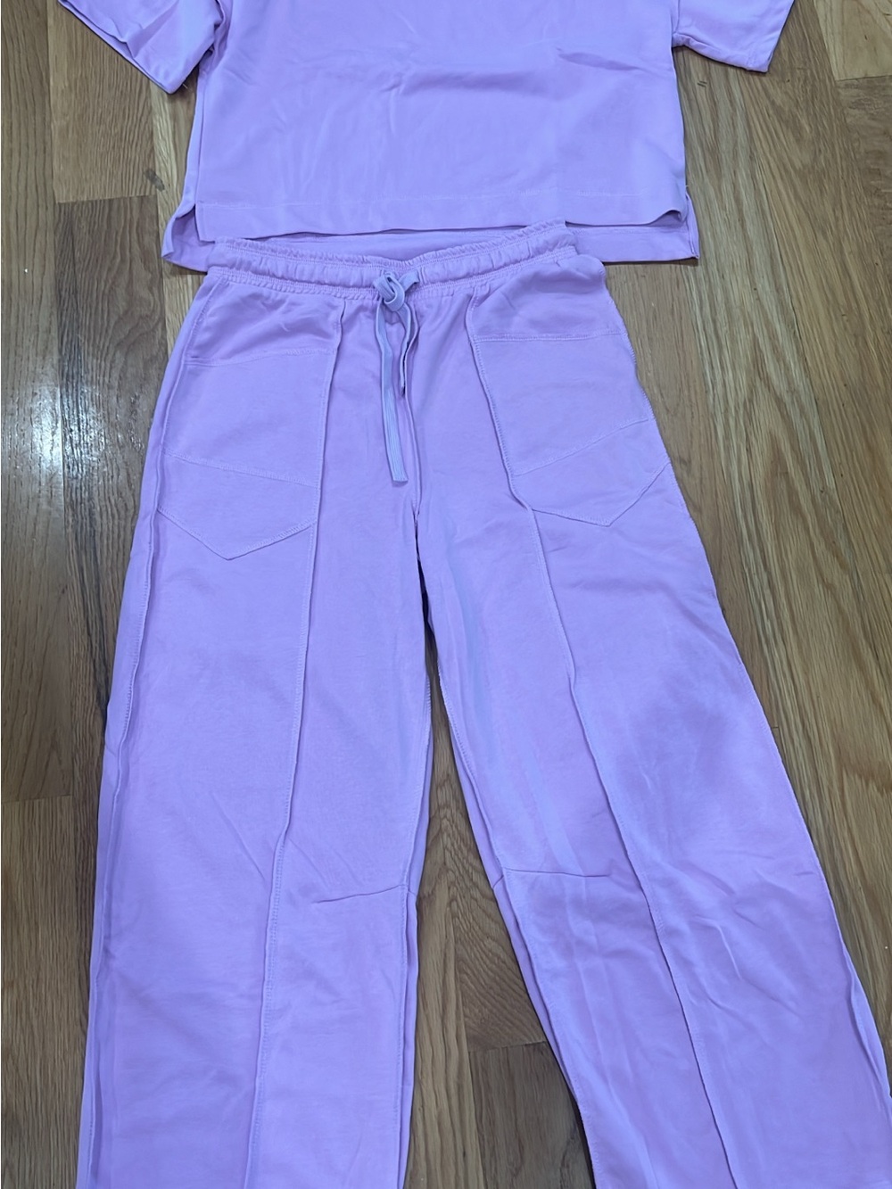Lilac Two-Piece Lounge Set - Top & barrel leg pant